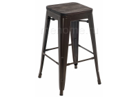 Барный стул Woodville Tolix Bar wood CColl T-2103B-26 bronze / brown walnut