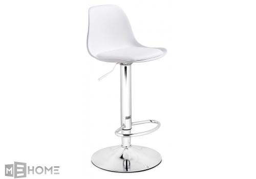 Фото Барный стул Woodville Soft white / chrome