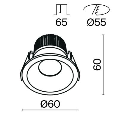 Фото Встраиваемый точечный светильник Maytoni Zoom DL034-01-06W3K-B