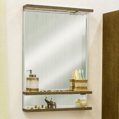 Зеркало в ванную Sanflor Румба 60 венге/патина золото