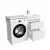 Фото Тумба с раковиной для стиральной машины правая IDDIS Optima Home 120 OPH12RBi95K