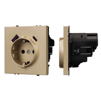 Розетка с USB Type A+C Arlight Nobe 054286 золото светлое