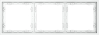 Рамка пластиковая на 3 поста Voltum S70, белый матовый, VLS100302