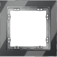 Рамка стеклянная на 1 пост Voltum S70, графит, VLS110107