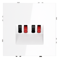 Розетка акустическая Voltum S70 4-местная, белый глянцевый, VLS060301