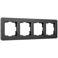 Рамка из металла на 4 поста Werkel Platinum W0042608 черный алюминий