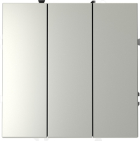 Выключатель встраиваемый трехклавишный Voltum S70, сталь, VLS030105