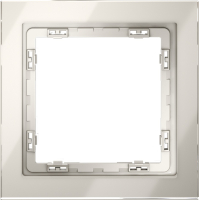Рамка стеклянная на 1 пост Voltum S70, кашемир, VLS110103