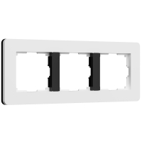Рамка из поликарбоната на 3 поста Split Werkel W0033068 белый/черный, soft-touch
