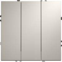 Выключатель встраиваемый трехклавишный Voltum S70, кашемир, VLS030103