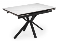 Керамический стол Notta Старлайт 120(180) snow alpin / черный