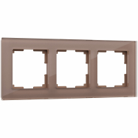 Рамка из стекла на 3 поста Werkel Favorit W0031142 латте