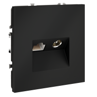 Розетка ТВ+Ethernet RJ-45 кат.6 Voltum S70 VLS060707, графит