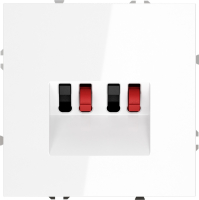 Розетка акустическая Voltum S70 4-местная, белый глянцевый, VLS060301