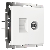 Розетка ТВ+Ethernet RJ-45 6 cat. Werkel W1181301 белый