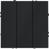 Выключатель встраиваемый трехклавишный Voltum S70, графит, VLS030107