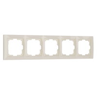 Рамка из поликарбоната на 5 постов Werkel Snabb Basic W0052003 слоновая кость