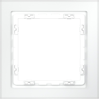 Рамка стеклянная на 1 пост Voltum S70, белый матовый, VLS110102