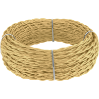 Ретро кабель витой 2х2,5 золотой песок 20 м Werkel W6452347 под заказ