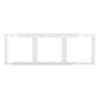Рамка пластиковая на 3 поста Voltum S70, белый глянцевый, VLS100301