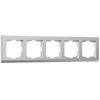 Рамка из поликарбоната на 5 постов Werkel Stark W0051865 серебряный матовый