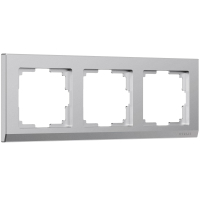 Рамка из поликарбоната на 3 поста Werkel Stark W0031865 серебряный матовый