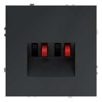 Розетка акустическая Voltum S70 4-местная, графит, VLS060307