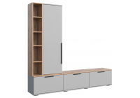 ТВ-тумба Woodville Филеста шиншилла серая / дуб вотан