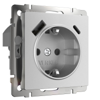 Розетка с USB тип A+C Werkel W1171765 серебряный матовый