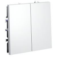 Выключатель встраиваемый двухклавишный Voltum S70, белый матовый, VLS020102