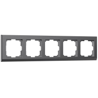 Рамка из поликарбоната на 5 постов Werkel Stark W0051864 графит матовый