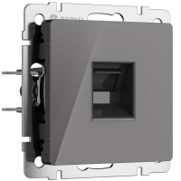 Розетка Ethernet RJ-45 Werkel W1181044 графит акрил