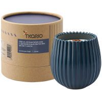 Свеча ароматическая Tkano Edge с деревянным фитилём Secret Santa, синий