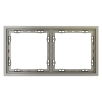 Рамка пластиковая на 2 поста Voltum S70, шелк, VLS100204