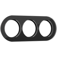 Рамка из стекла на 3 поста Werkel W0035108 черный