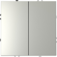 Выключатель с самовозвратом двухклавишный Voltum S70, сталь, VLS020605