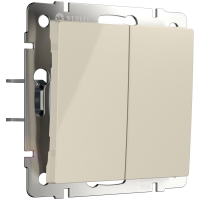 Выключатель двухклавишный с самовозвратом Werkel W1122403 слоновая кость