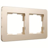 Рамка из металла на 2 поста Werkel Platinum W0022611 шампань