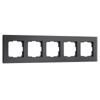 Рамка из стекла на 5 постов Werkel Senso W0053108 черный soft-touch