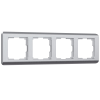 Рамка из поликарбоната на 4 поста Werkel Stream W0042106 серебряный