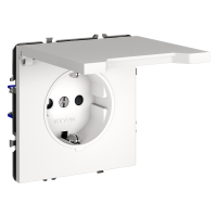 Розетка встраиваемая с крышкой VOLTUM S70 VLS040302, белый матовый