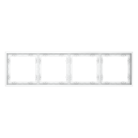 Рамка пластиковая на 4 поста Voltum S70, белый матовый, VLS100402