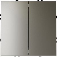 Выключатель с самовозвратом двухклавишный Voltum S70, шелк, VLS020604