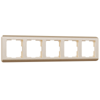 Рамка из поликарбоната на 5 постов Werkel Stream W0052111 шампань