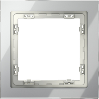 Рамка стеклянная на 1 пост Voltum S70, сталь, VLS110105