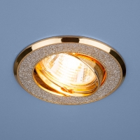Elektrostandard 611 встраиваемый точечный светильник серебряный блеск/золото