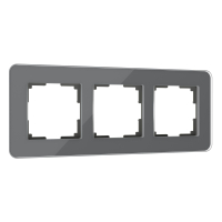 Рамка из стекла на 3 поста Werkel Elite W0032440 графит