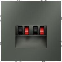 Розетка акустическая Voltum S70 4-местная, титан, VLS060306