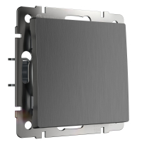 Выключатель одноклавишный проходной Werkel W1112004 графит рифленый