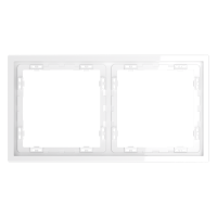 Рамка пластиковая на 2 поста Voltum S70, белый глянцевый, VLS100201